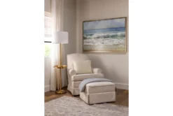 Bailey Skirted Glider Ottoman -Living Room Furniture Shop 101903 natural fabric accent ottoman room 42