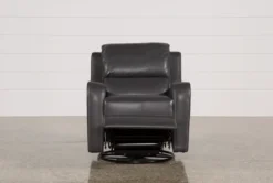 Scorpio Dark Grey Wallaway Swivel Glider Recliner -Living Room Furniture Shop 107893 2