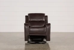 Scorpio Brown Wallaway Swivel Glider Recliner -Living Room Furniture Shop 107895 2