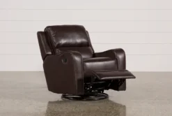 Scorpio Brown Wallaway Swivel Glider Recliner -Living Room Furniture Shop 107895 3