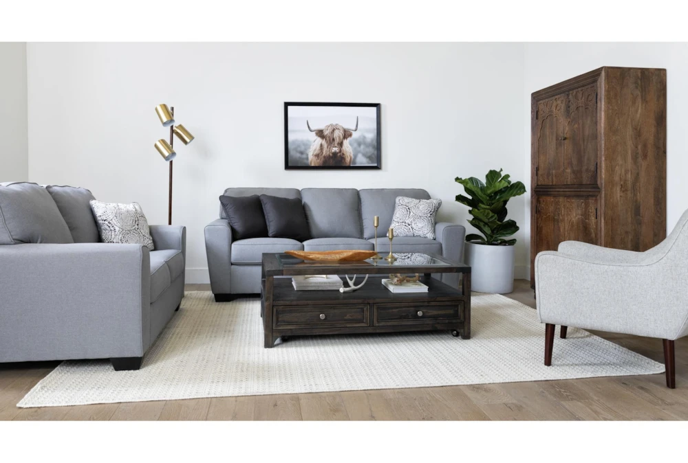 Valencia Glass Storage Coffee Table With Wheels 9 Valencia Glass Storage Coffee Table With Wheels - Image 9