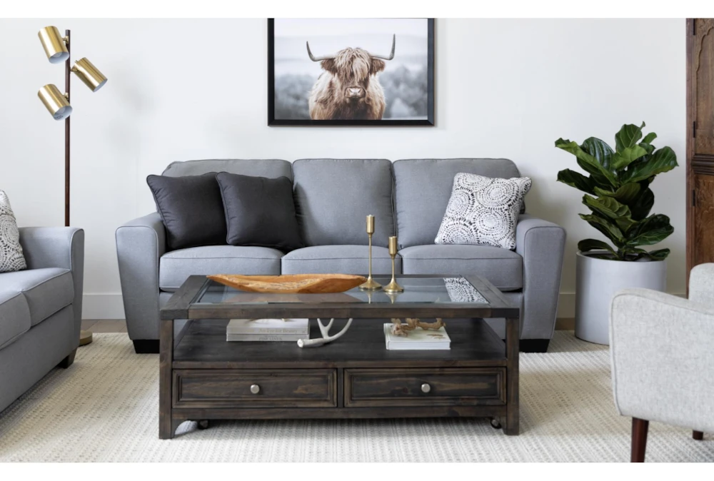 Valencia Glass Storage Coffee Table With Wheels 10 Valencia Glass Storage Coffee Table With Wheels - Image 10