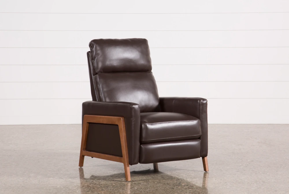 Daniel Chocolate Leather Push Back Recliner 1 Daniel Chocolate Leather Push Back Recliner