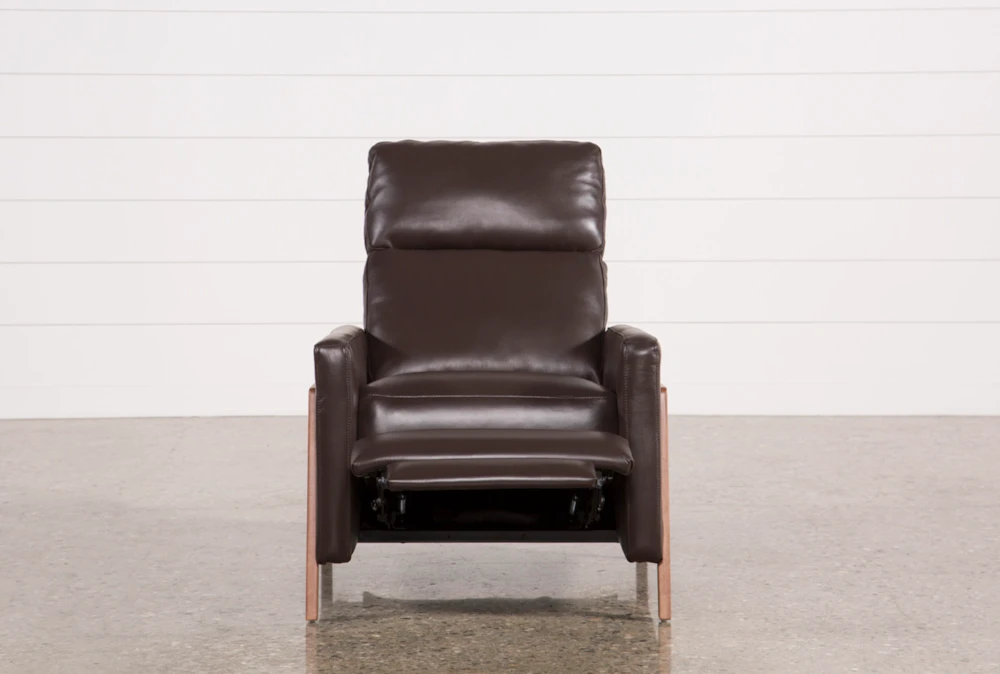 Daniel Chocolate Leather Push Back Recliner 5 Daniel Chocolate Leather Push Back Recliner - Image 5