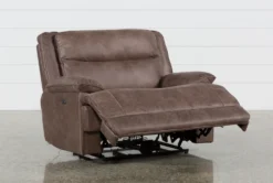 Garland Bark Cuddler Power Recliner With Power Headrest & USB -Living Room Furniture Shop 218301 grey fabric recliner 4