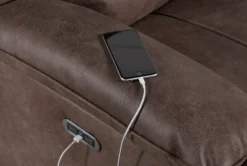 Garland Bark Cuddler Power Recliner With Power Headrest & USB -Living Room Furniture Shop 218301 grey fabric recliner 8