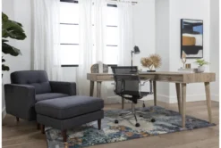 London Dark Grey Ottoman -Living Room Furniture Shop 225785 grey fabric ottoman room 31