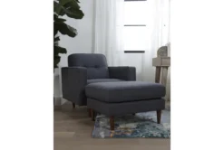 London Dark Grey Ottoman -Living Room Furniture Shop 225785 grey fabric ottoman room 32