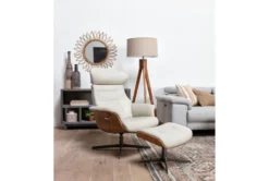 Amala Bone Leather Ottoman -Living Room Furniture Shop 227259 grey leather accent ottoman room 42