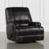 Grandin Blackberry Leather Glider Recliner