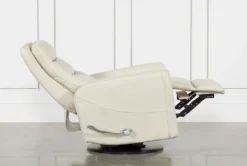 Hercules Oyster Swivel Glider Rocker Recliner With Adjustable Headrest -Living Room Furniture Shop 228214 beige fabric recliner 5