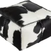 Pouf-Black Animal Print