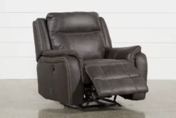 Griffin Grey Power Recliner 10 Griffin Grey Power Recliner -Living Room Furniture Shop 233512 grey fabric power recliner 2