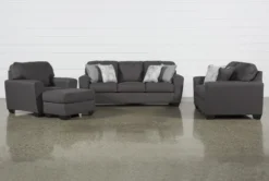 Mcdade Graphite 4 Piece Living Room Set