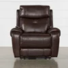 Carl Chocolate Leather Power Lift Recliner With Power Headrest