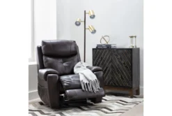 Carl Chocolate Leather Power Lift Recliner With Power Headrest -Living Room Furniture Shop 240962 brown leather recliner room 31