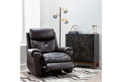 Carl Chocolate Leather Power Lift Recliner With Power Headrest -Living Room Furniture Shop 240962 brown leather recliner room 41
