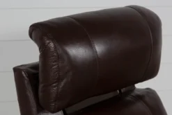 Cici Chocolate Leather Power Rocker Recliner With Power Headrest & USB -Living Room Furniture Shop 240975 brown leather recliner 11