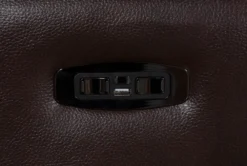 Cici Chocolate Leather Power Rocker Recliner With Power Headrest & USB -Living Room Furniture Shop 240975 brown leather recliner detail 08