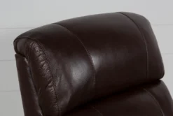 Cici Chocolate Leather Power Rocker Recliner With Power Headrest & USB -Living Room Furniture Shop 240975 brown leather recliner detail 10