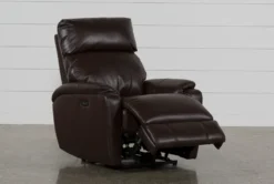 Connie Espresso Power Wallaway Recliner With Power Headrest & USB 15 Connie Espresso Power Wallaway Recliner With Power Headrest & USB -Living Room Furniture Shop 240980 brown fabric recliner detail 04