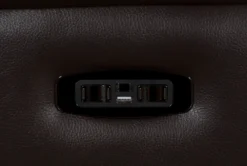 Connie Espresso Power Wallaway Recliner With Power Headrest & USB 18 Connie Espresso Power Wallaway Recliner With Power Headrest & USB -Living Room Furniture Shop 240980 brown fabric recliner detail 10
