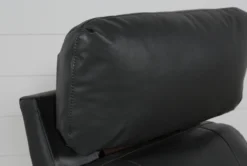 Connie Smoke Power Wallaway Recliner With Power Headrest & USB -Living Room Furniture Shop 240981 grey fabric recliner detail 09