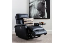 Connie Midnight Power Wallaway Recliner With Power Headrest & USB -Living Room Furniture Shop 240982 black fabric recliner room 41