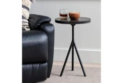 Connie Midnight Power Wallaway Recliner With Power Headrest & USB -Living Room Furniture Shop 240982 black fabric recliner room 42