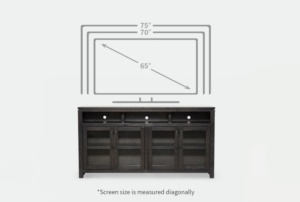 Oxford 70" TV Stand With Glass Doors 2 Oxford 70" TV Stand With Glass Doors - Image 2