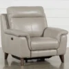 Moana Taupe Leather Power Reclining Chair With USB