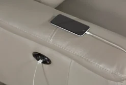 Moana Taupe Leather Power Reclining Chair With USB -Living Room Furniture Shop 242018 beige leather power reclining chair 5