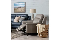 Moana Taupe Leather Power Reclining Chair With USB -Living Room Furniture Shop 242018 beige leather recliner room 34