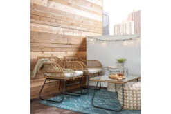 Pouf-Ivory And Khaki Jute & Chenille Square -Living Room Furniture Shop 243484 natural fiber pouf room 42