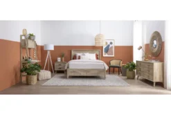 Pouf-Ivory And Khaki Jute & Chenille Square -Living Room Furniture Shop 243484 natural fiber pouf room 49