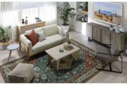 Pouf-Ivory And Khaki Jute & Chenille Square -Living Room Furniture Shop 243484 natural fiber pouf room 55