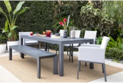 Ravelo Outdoor Dining Bench 21 Ravelo Outdoor Dining Bench -Living Room Furniture Shop 243970 grey metal dining bench room 45