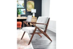 Kendrick Stone Accent Chair -Living Room Furniture Shop 244489 natural fabric accent chair room 07