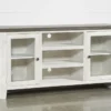 Dixon White 65" Tv Stand With Glass Doors