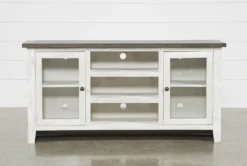 Dixon White 65" Tv Stand With Glass Doors -Living Room Furniture Shop 244782 white wood 65 inch tv stand 2