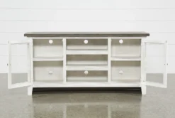 Dixon White 65" Tv Stand With Glass Doors -Living Room Furniture Shop 244782 white wood 65 inch tv stand 3