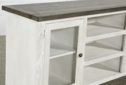 Dixon White 65" Tv Stand With Glass Doors -Living Room Furniture Shop 244782 white wood 65 inch tv stand 4