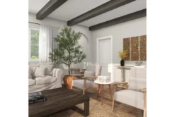 19" Two Tone Round Carved Wood Accent Table -Living Room Furniture Shop 245755 white mdf accent table room 86