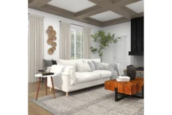 19" Two Tone Round Carved Wood Accent Table -Living Room Furniture Shop 245755 white mdf accent table room 87