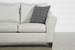 Kinsley 92" Queen Sofa Sleeper -Living Room Furniture Shop 246100 grey fabric sleeper side 04