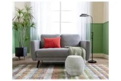 Ginger Grey 59" Loveseat -Living Room Furniture Shop 246453 grey fabric loveseat room 11