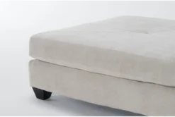 Harper II Microfiber 52" Birch Square Cocktail Ottoman -Living Room Furniture Shop 246655 natural fabric cocktail ottoman detail 40