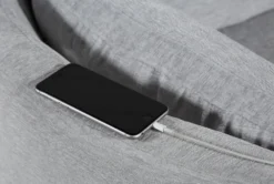 Rayna Dove Power Swivel Glider Recliner -Living Room Furniture Shop 247517 grey fabric swivel glider feature 05