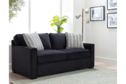 Silas III Memory Foam 72" Velvet Full Sleeper 14 Silas III Memory Foam 72" Velvet Full Sleeper -Living Room Furniture Shop 248399 black fabric sleeper sofa room 20