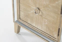 Chelsea Chairside Table -Living Room Furniture Shop 248825 silver glass accent table detail 45
